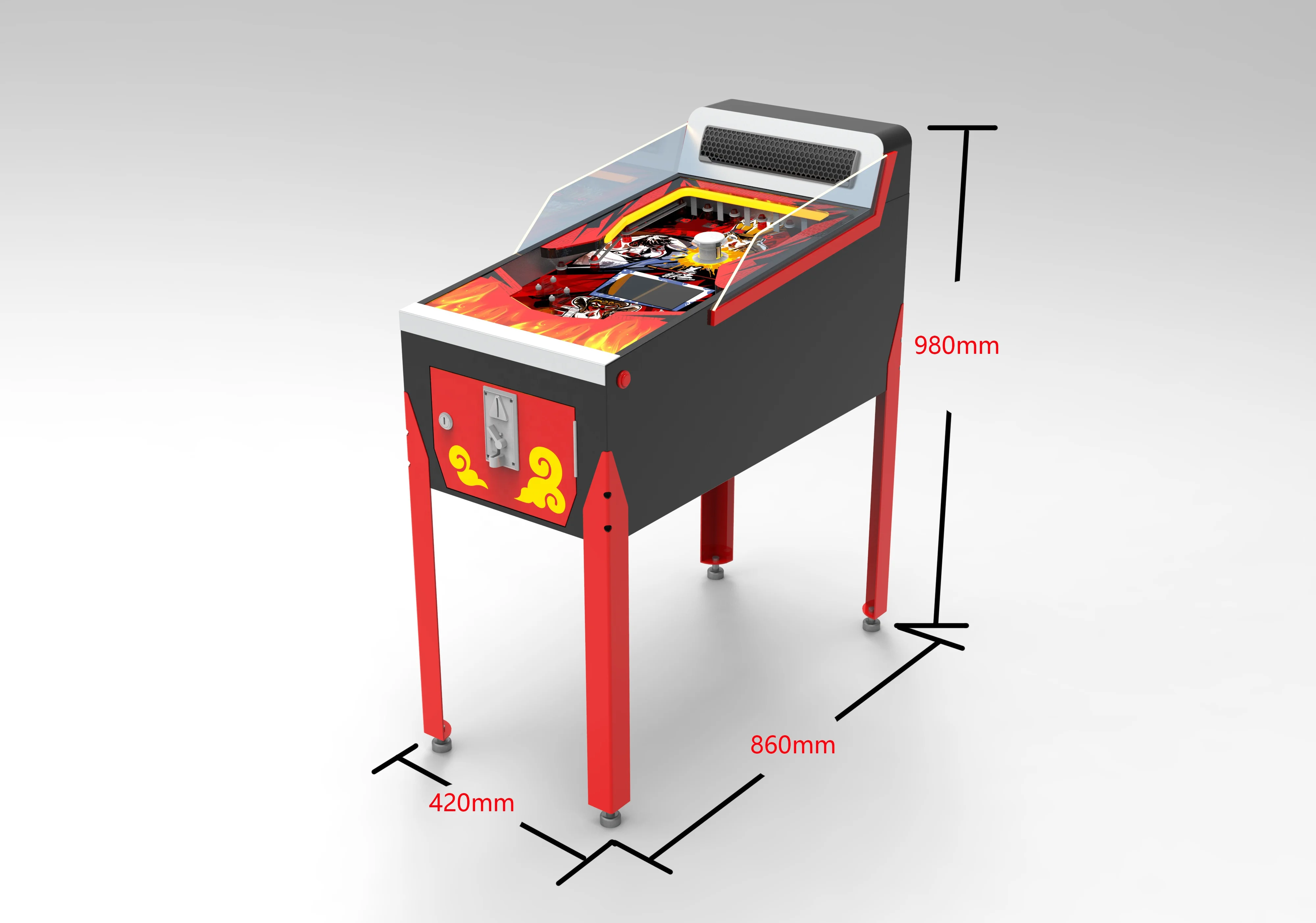 Mechanical Pinball Machine Real Ball Pinball Game Machine For Kids Refund Ticket Capsule Toy And Cola  Home Use Pinball Machine