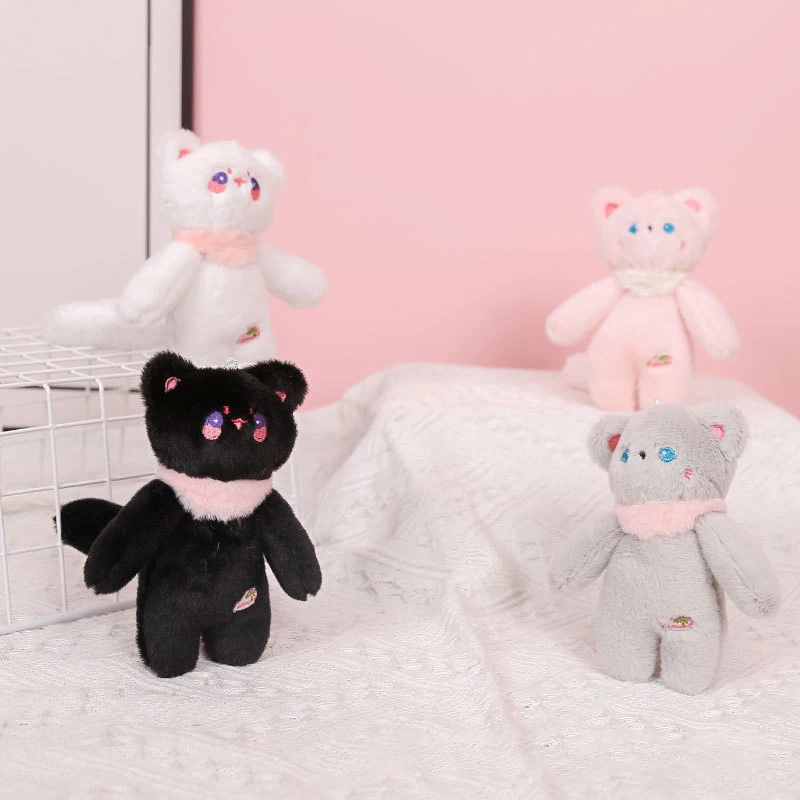 Desenhos animados Cat Keychain para Crianças Boneca de Pelúcia, Mochila Hang Key, Presentes de Moda, Brinquedos Pingente, Aniversário, Amigos, Kawaii, 13cm