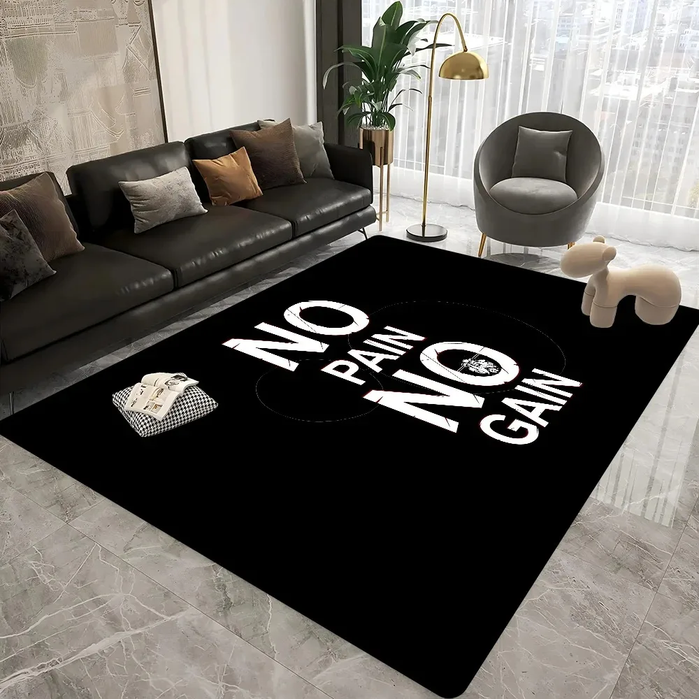 No No Gain GYM Hallway Carpet Non-Slip Laundry Room Mat Laundry Decor Balcony Child Living Room Toilet Rug Washroom Floor Mat