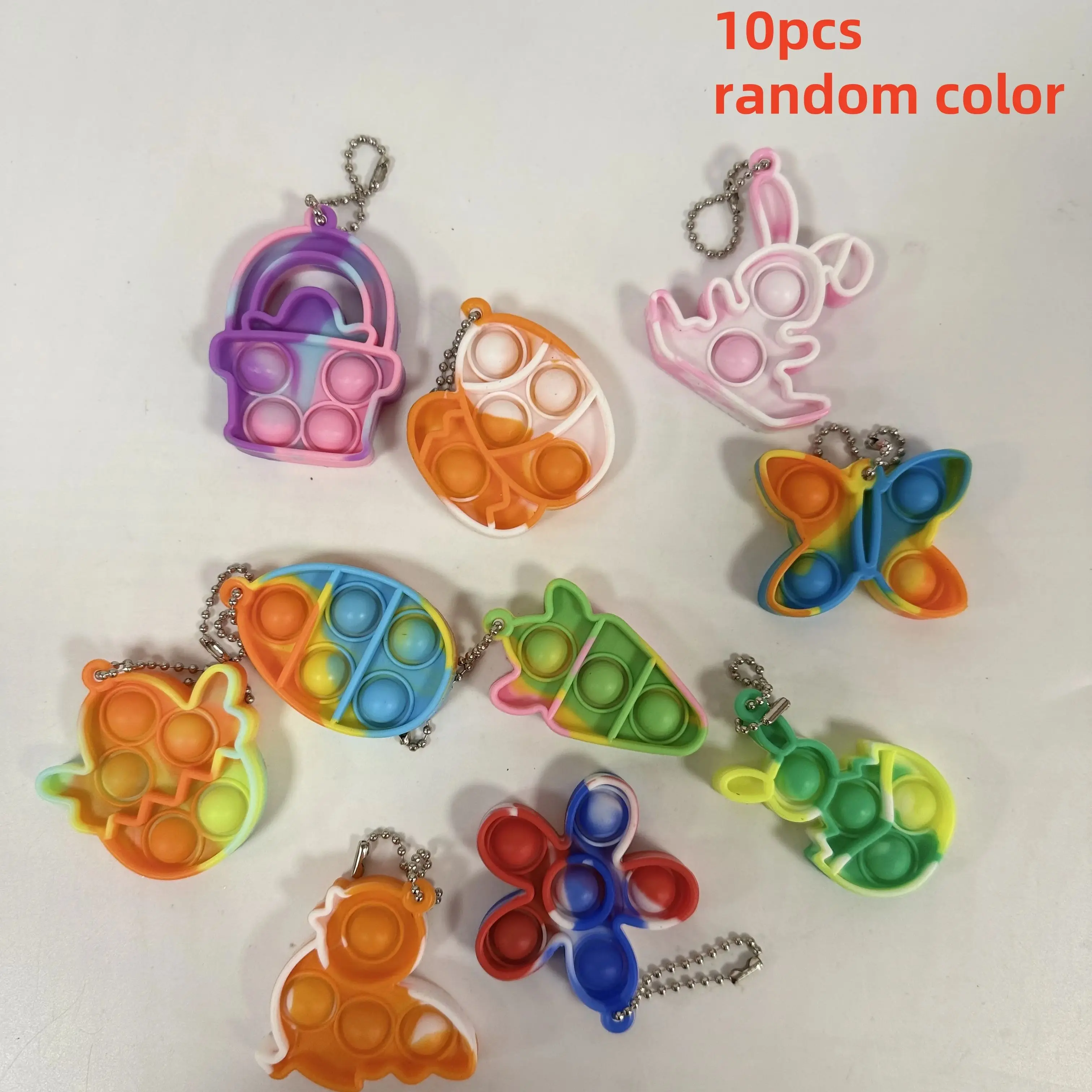 Mini portachiavi Pop Fidget Toys per bambini, regali per bomboniere natalizie