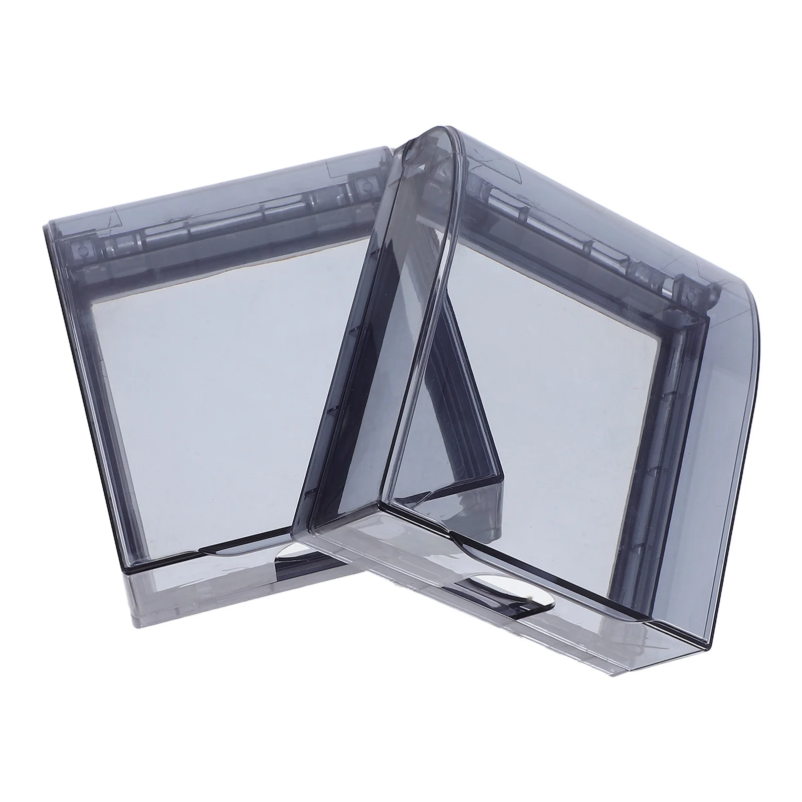 

2Pcs Waterproof Receptacle Cover 86 Style 12x10.5x4.5cm Transparent Shockproof Bathroom Outlet Box for Humid Areas No Tools