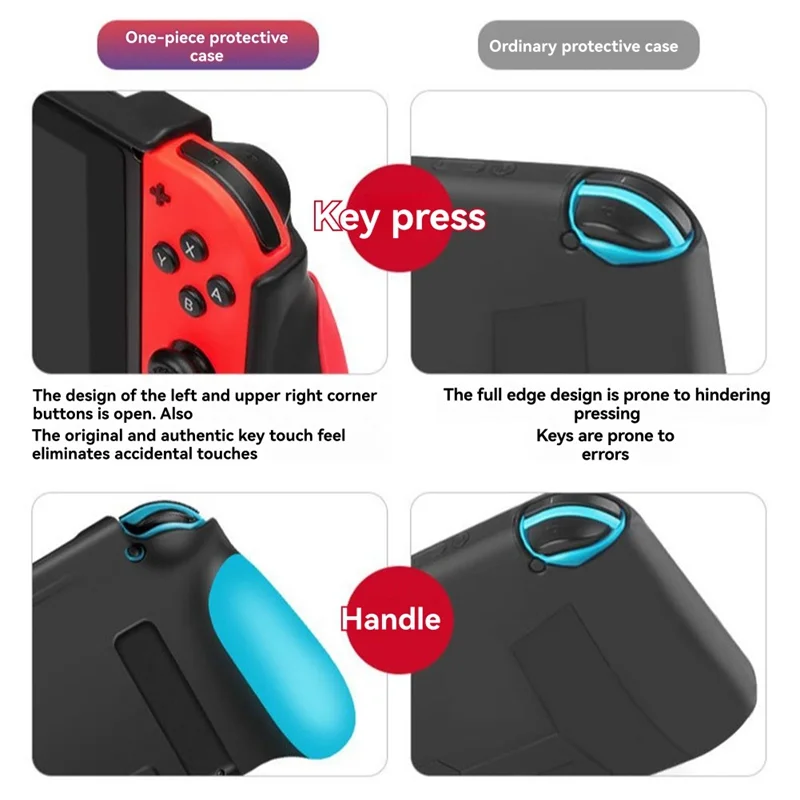 JABS-TPU-Schutzhülle für Nintendo für Switch, Schutzhülle, langlebig, verbessertes Griffdesign