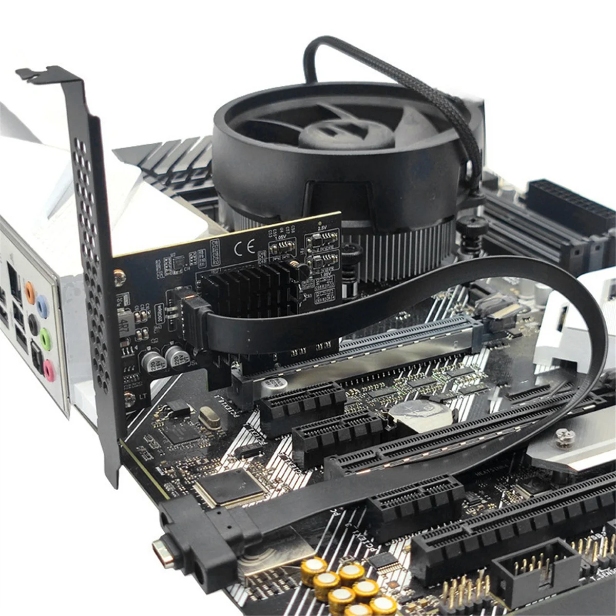 #192D USB3.2 Expansion Card GEN2X2 20Gbps PCIE 4X Adapter TYPE-C Front A-KEY/TYPE-E (black)