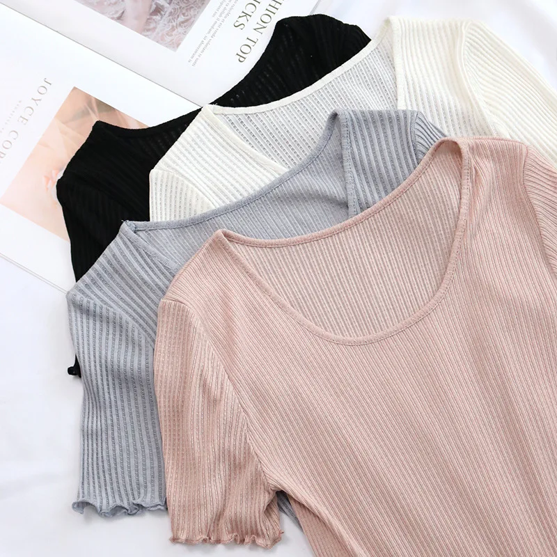 T-shirt en soie à manches courtes pour femme, collant, polyvalent, Slim, en fil de soie mûre 30% naturelle, été