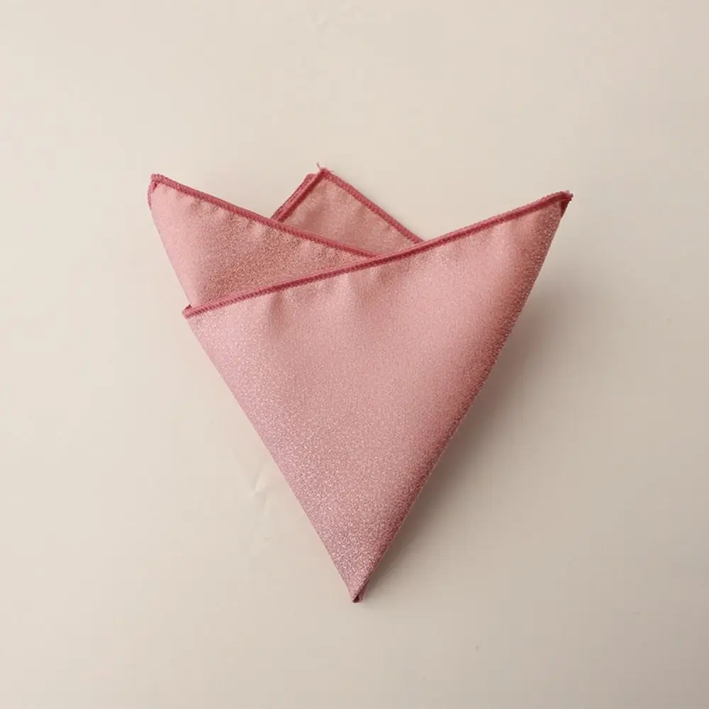 Classic Polyester Pocket Square Solid Color Retro Tone Men Handkerchief Square Shape Groom Handkerchief Wedding Party