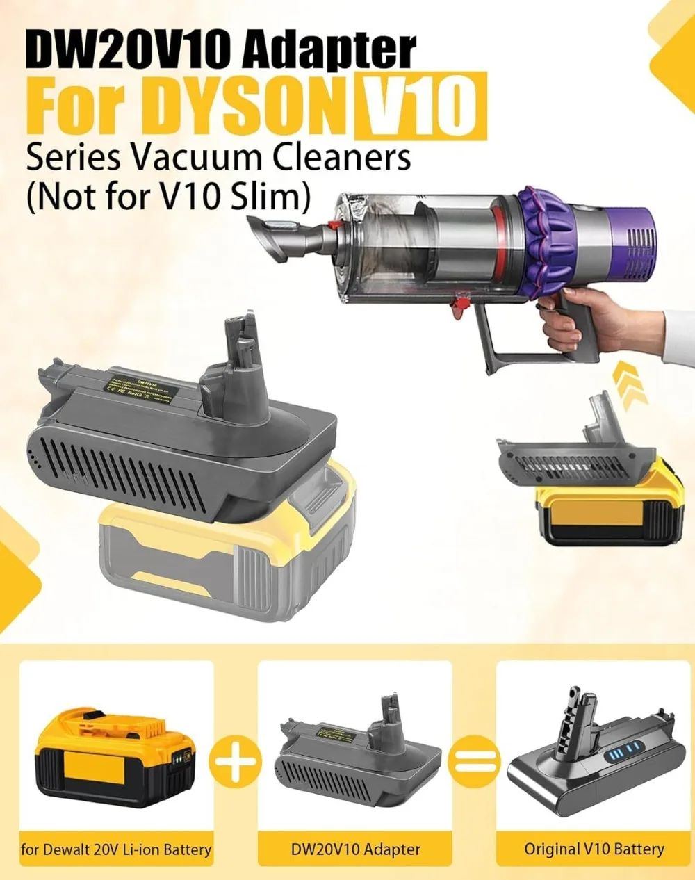 ダイソン　v10 予備バッテリー付き Amazon.co.jp: ダイソン バッテリー 互換 掃除機バッテリー Cyvolt