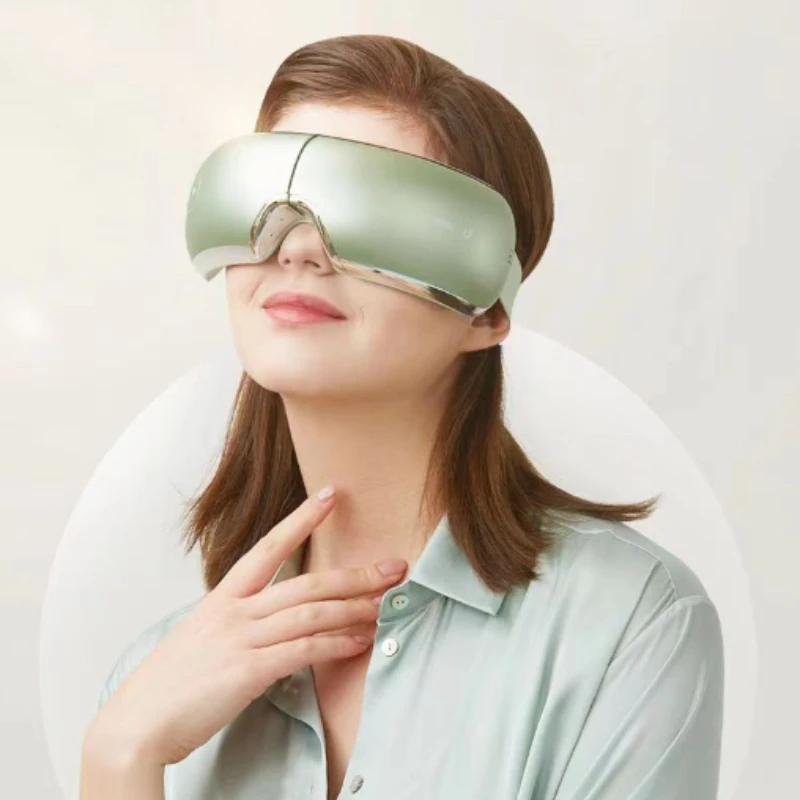  Eye Massager Smart Airbag Vibration Eye Care Instrument Hot Compress Bluetooth Eye Massage Glasses Fatigue Pouch Indoor