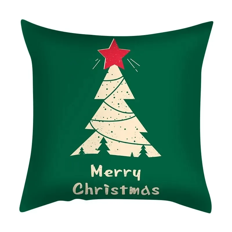 Christmas Themed Pillowcases Car Accessories Office Santa Claus Living Room Sofa Home Pillowcases