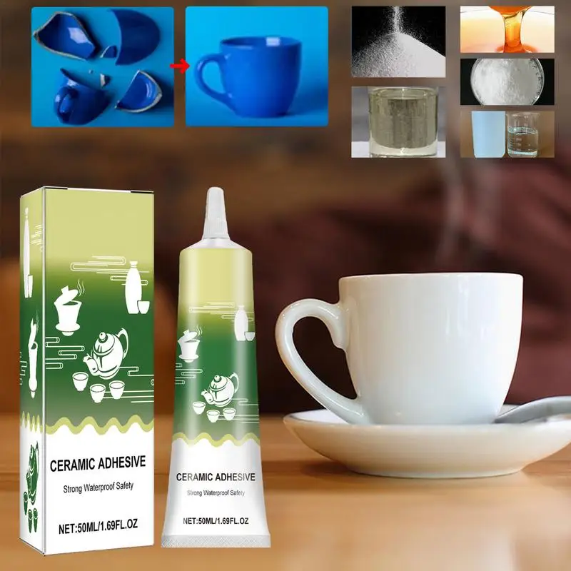Ceramic Glue 50ml Porcelain Glue Ceramic Adhesive Ceramic Pottery Sealant Multifunctional Ceramic Repair Glue For Ceramics And