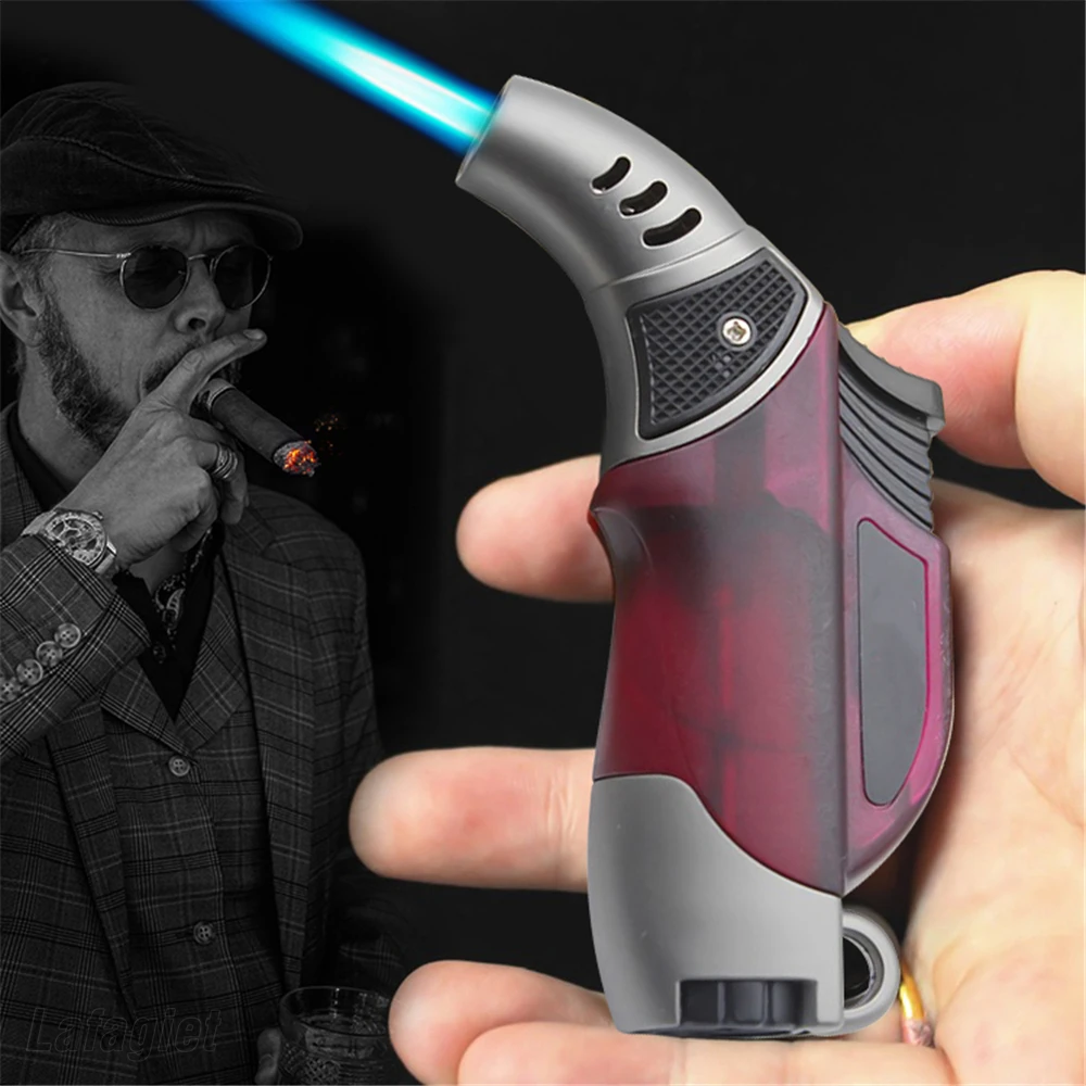 Portable Butane Gas Lighters Refillable Adjustable Jet Flame Lighter Cooking Torch BBQ Ignition Picnic Tool Windproof Lighter