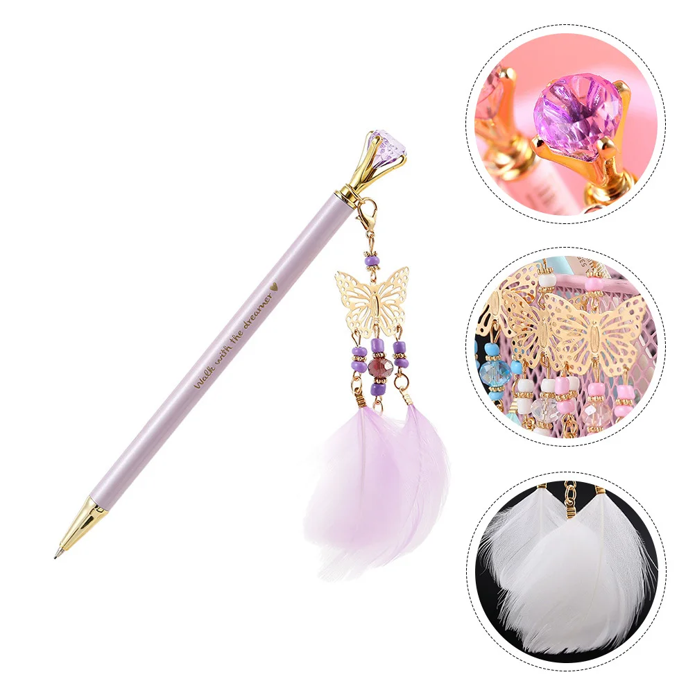 

2Pcs Butterfly Pendant Mechanical Pencil Retractable Metal Design Uniform Smooth Lines Fade Resistant Perfect for School Office