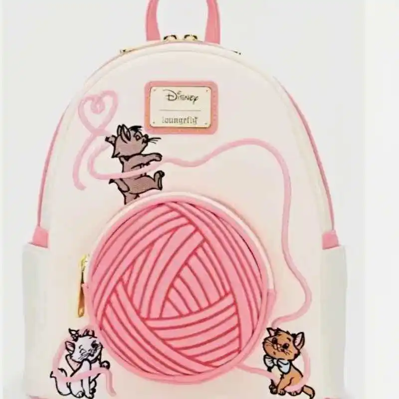 The Aristocats Marie Floral Allover-Print Mini Backpack Womens Double Strap Shoulder Bag Purse Cartoon Baby Leather Bags view 2
