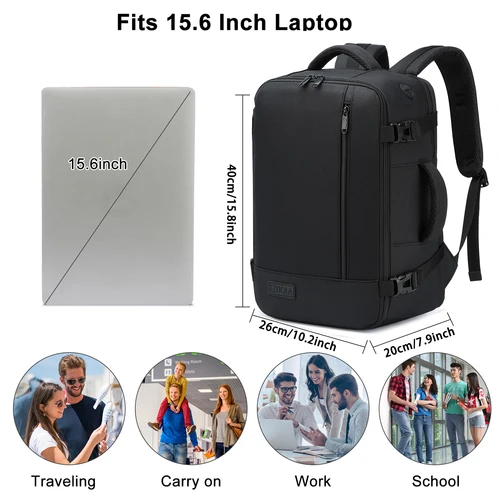 Imagen 2 del producto Mochilas de viaje 40x20x25 ryanair equipaje de mano con compartimento para ordenador portátil equipaje portátil estudiantes gente de negocios bolso de cabina escolar
