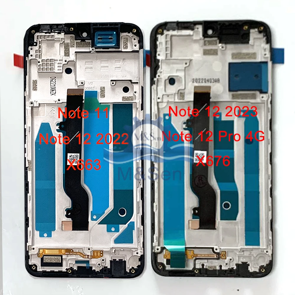 Original Amoled For Infinix Note 11 X663 X676 LCD Screen Frame Touch Panel Digitizer For Infinix Note 12 2023 12 Pro 5G G96 X671