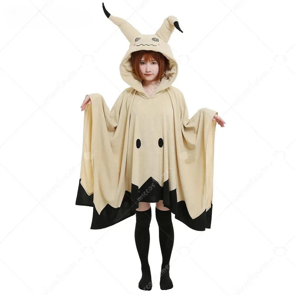 

Miccostumes Adult Anime kawaii Onesie Kigurumi Cosplay Costume Cute Hooded Blanket Home Wear Cape Cloak with Ears Gloves