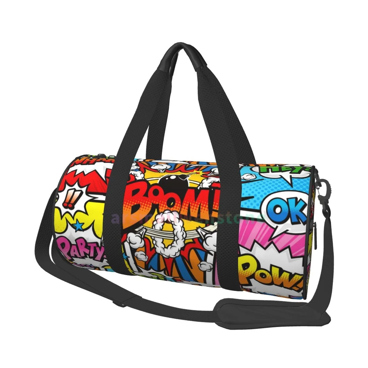 American Comic Book Yoga Bag Workout Durable Backpack Handbags Round Outdoor Fitness Bags Travel Duffle Bag