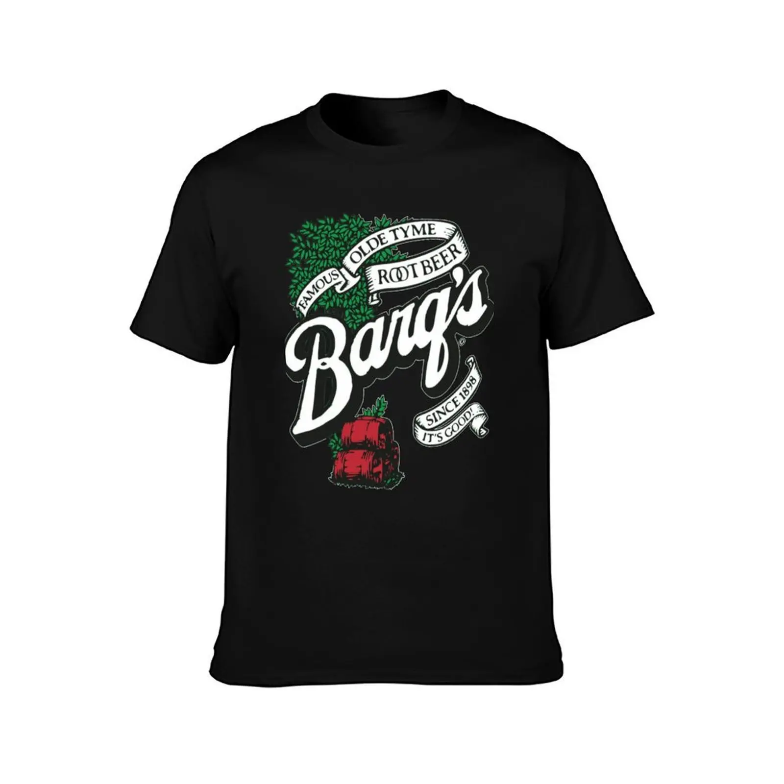 Barq's Root Beer Logo Classic T-Shirt, Summer Casual Cotton Tee, Oversized Streetwear Tops, Vintage Graphic Print, 100% Cotton