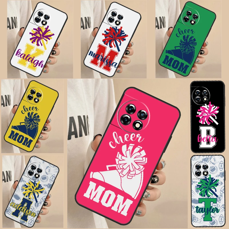 Personalised Football Cheer Moms Name Case For OnePlus 11 8 9 10 Pro 9R 8T 10T 10R Nord CE 2 Lite CE 3 Lite 2T N30 N20 N10 Cover