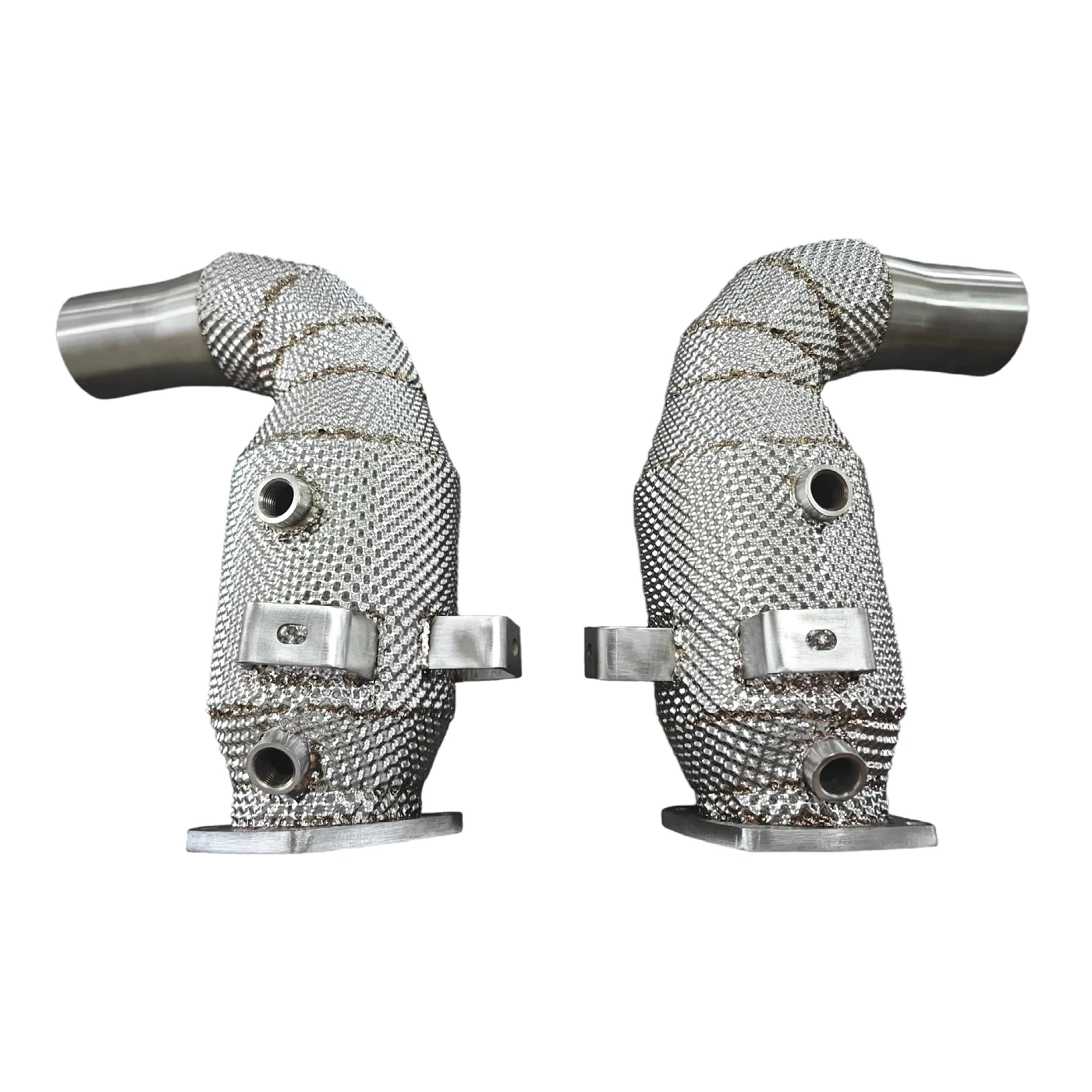 

AKS Stainless Steel Heatshield Racing Downpipe For Porsche 991.2 Racing Downpipe