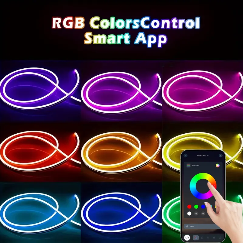 5V Smart RGB Neon Light Strip USB App/Remote Control Music Sync Waterproof Flexible for Bedroom Game Party Decoration