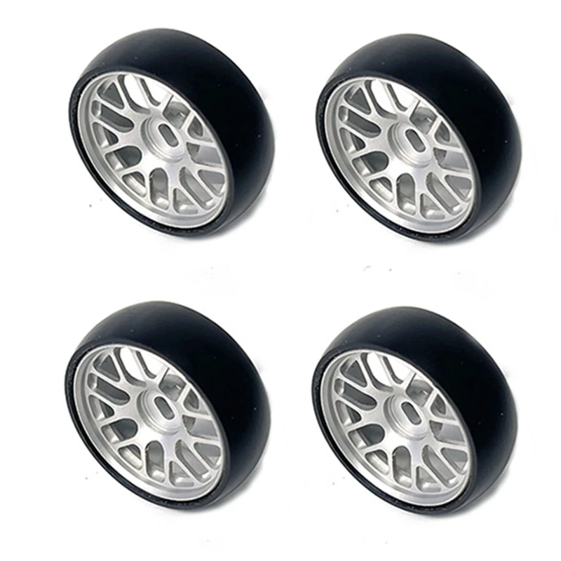 

1/28 Remote Control Vehicle RC Car Outer Diameter 26.5Mm Drift Hub Tire For Weili K98 (Silver)