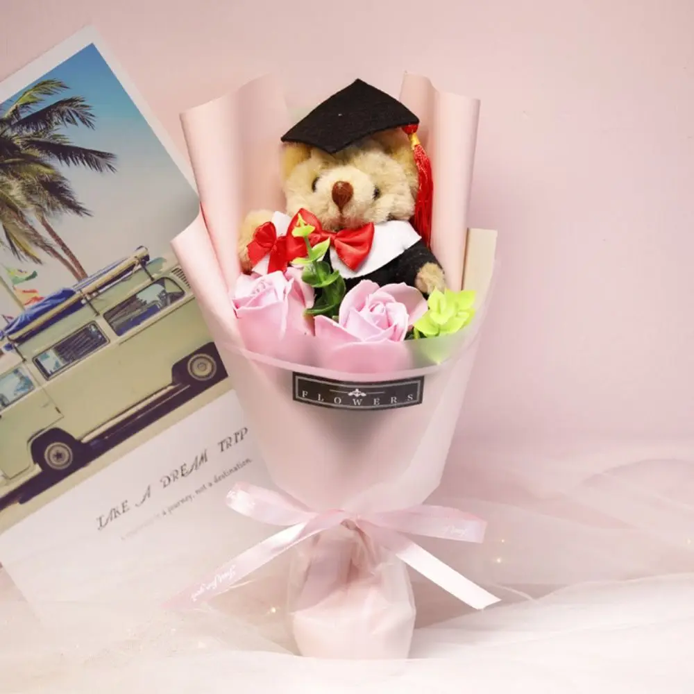 

New Maester Bear Graduation Bouquet Cartoon Stunning Cartoon Lovely Bear Sunflower Bouquet Teacher's Day