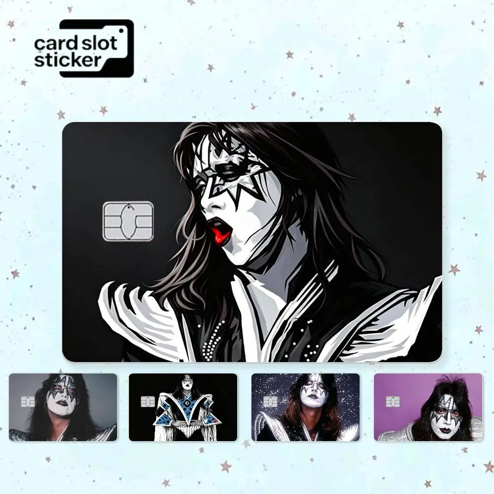 Singer A-Ace F-Frehley Credit Card HD Stickers Small Chip Waterproof Sticker Game Card Decal Gift
