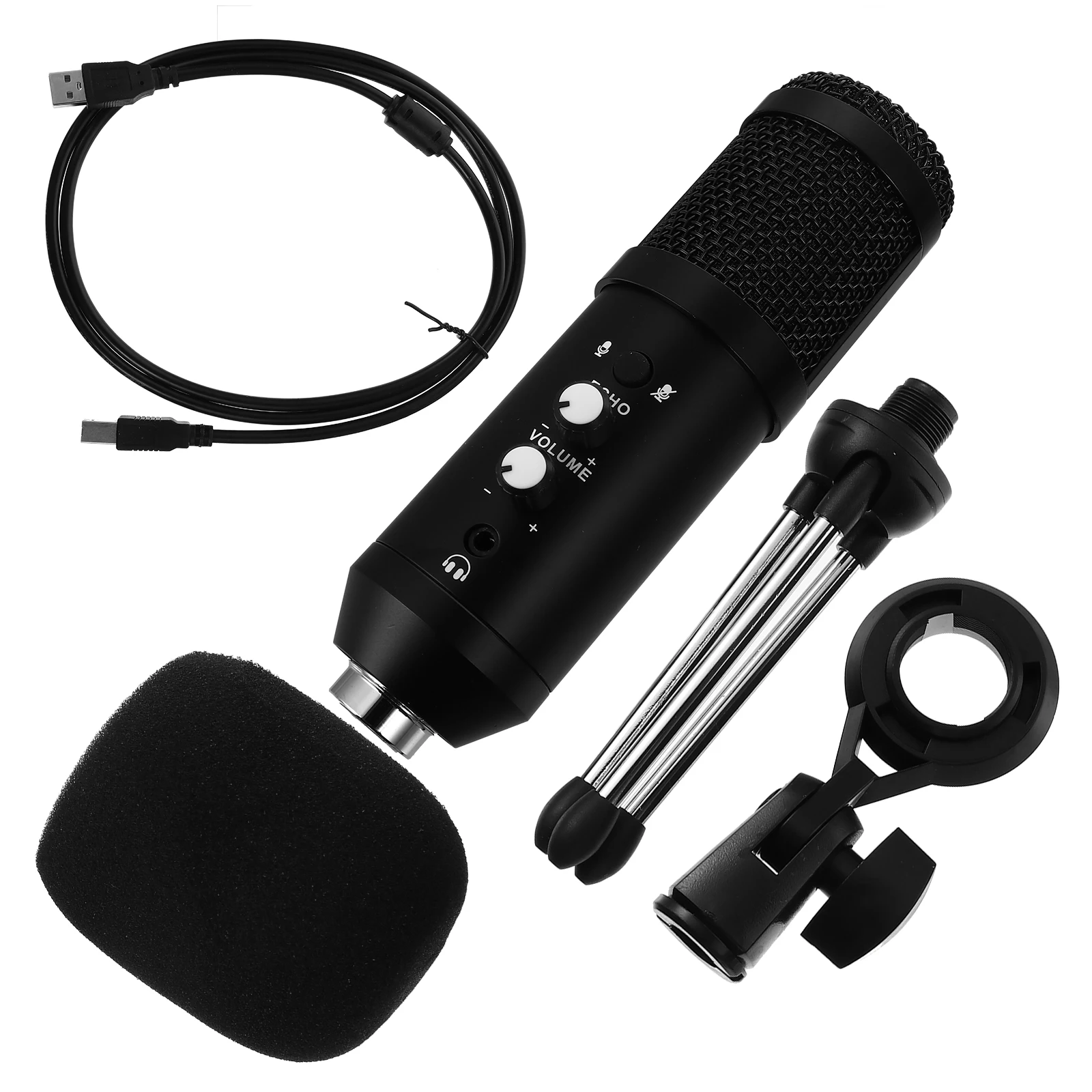 

USB Streaming Microphone Stand Alloy for Business Conference Recording Cardioid Sound Quality Microphone For Video Conference