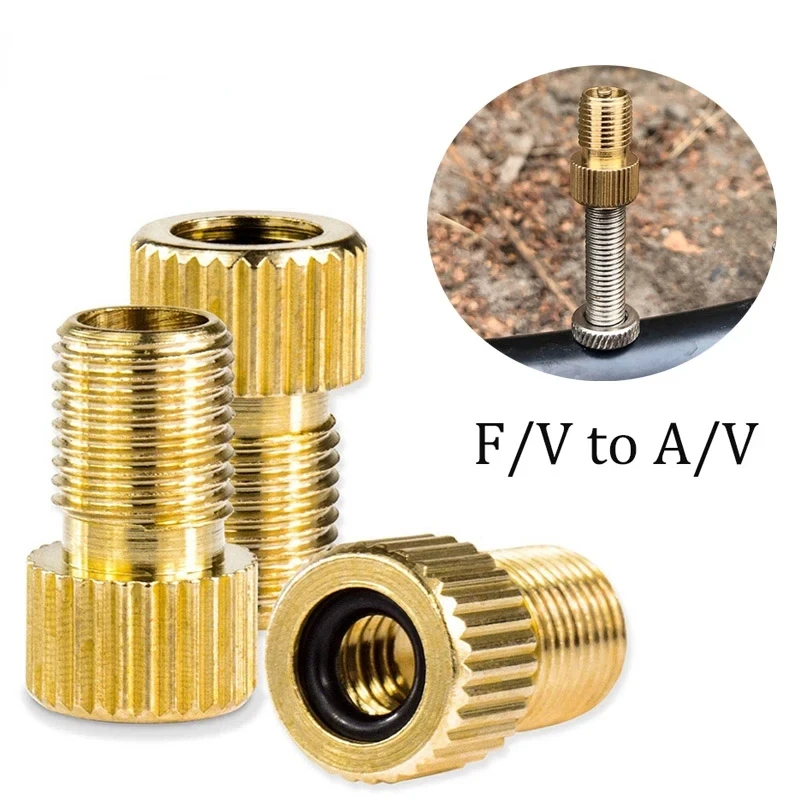 1/10PC Bicycle Presta To Schrader Adapter Bike Tire Valve Adapter French Valve Converter To American Valve F/V To A/V Converter