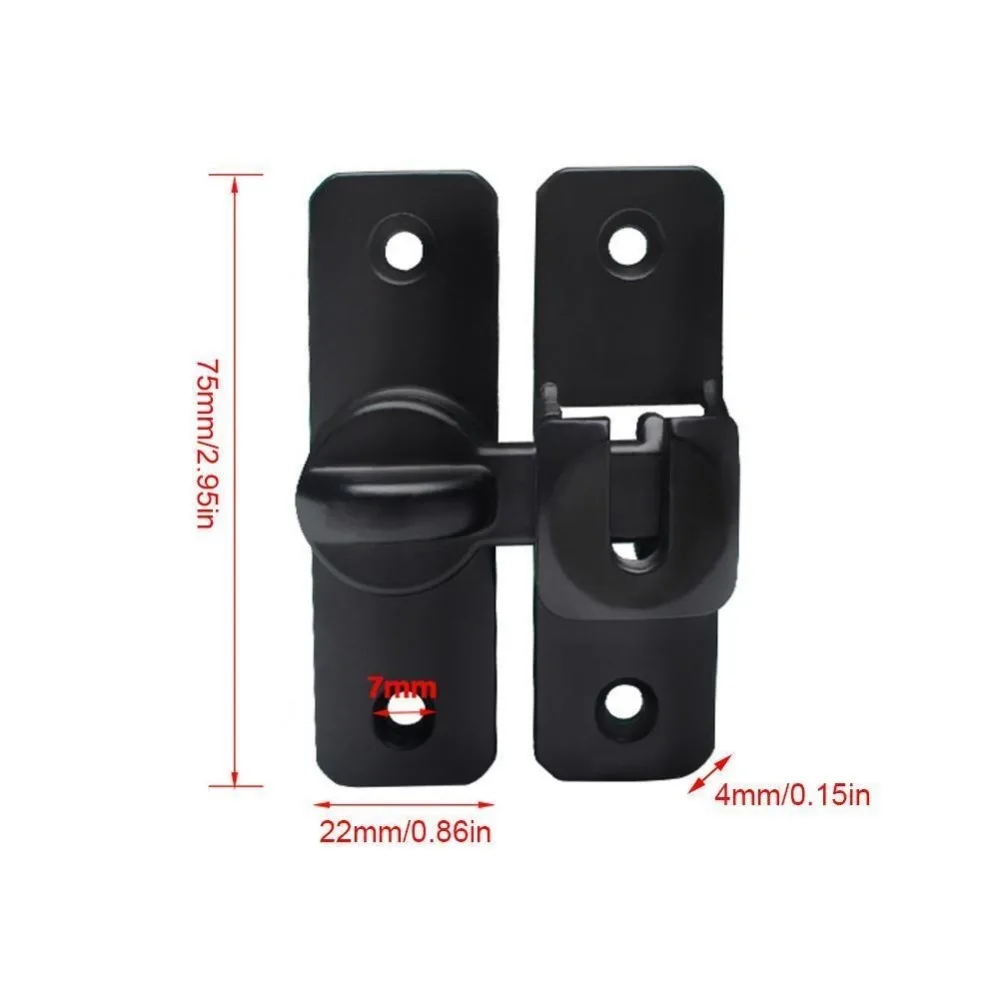 Klappriegel aus Aluminiumlegierung, 90-Grad-Klappriegel, Türverstärkung, Schlossriegel, Schaukelstangenschloss für Haustürschlösser zu Hause