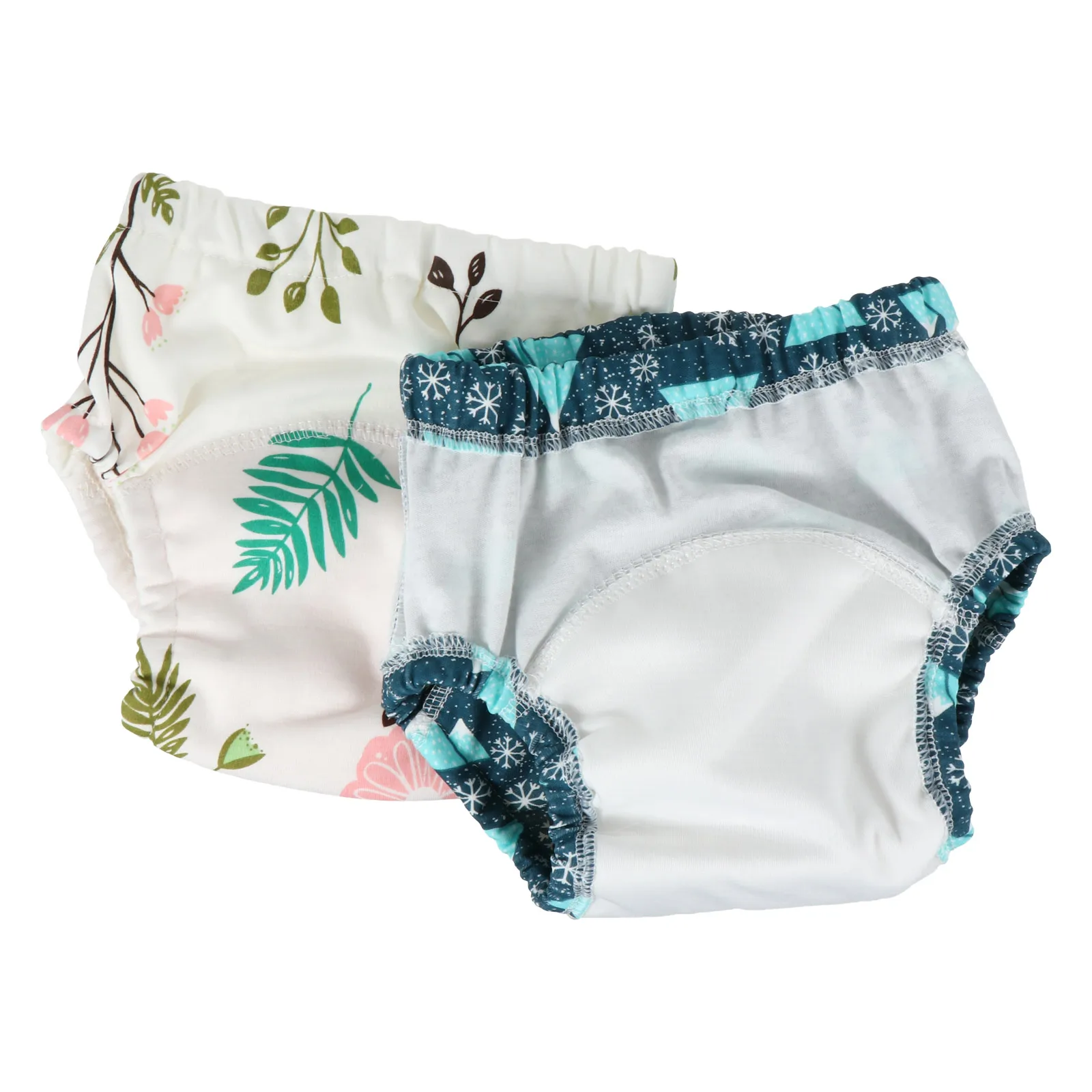 

2 шт. тренировочные штаны, высота подгузников, моющиеся герметичные марлевые подгузники, хлопковая одежда для сна для новорожденных