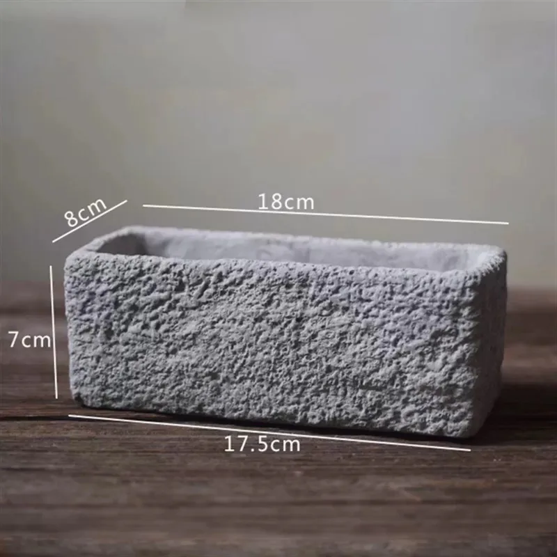 Creative cement flower pot set Personalized creative breathable water permeable perforated flower pot mold