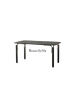 Solid Wood Dining Table Household Bauhaus Dining Table Stainless Steel Computer Designer Desk