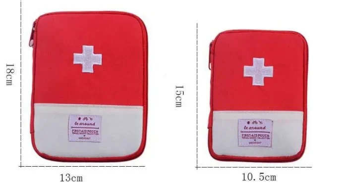 ชุดปฐมพยาบาลแบบพกพา 2 สีถุงฉุกเฉิน Outdoor Travel Camping Home กระเป๋าขนาดเล็กพกพา Survival Bag กรณียา