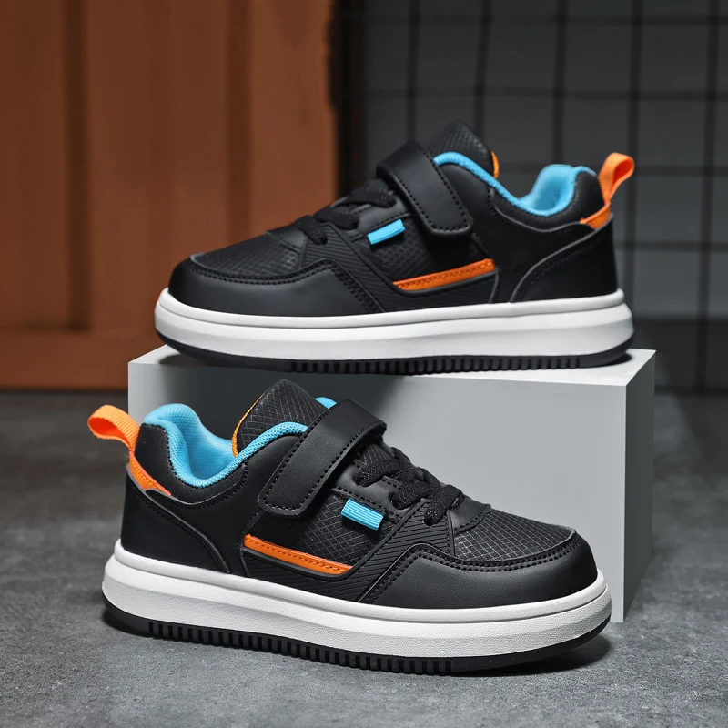 Kids' Strap Sneakers Casual Athletic Shoes for Boys and Girls Durable and Comfortable Fit for Toddlers and Little Kid