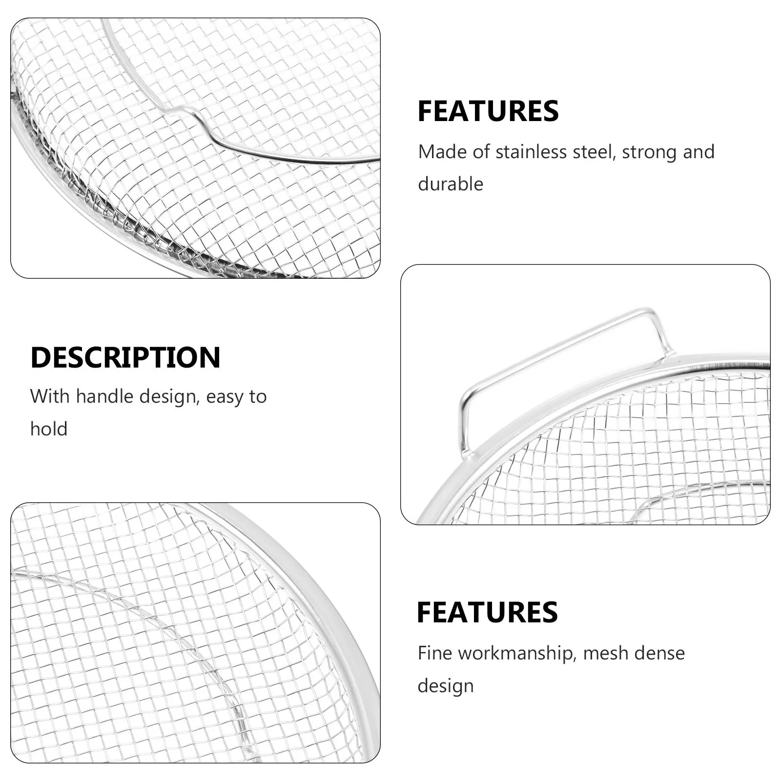 

Stainless Steel Round Steamer Rack Plate Double Handles Food Grade Eco-Friendly Multi-Functional Kitchen Supplies