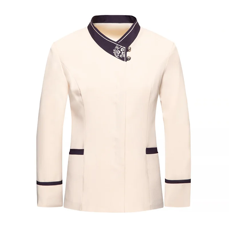 ホテルの部屋のクリーニング制服長袖秋冬衣装モールコミュニティプロパティクリーナー病院女性のクリーニング作業服