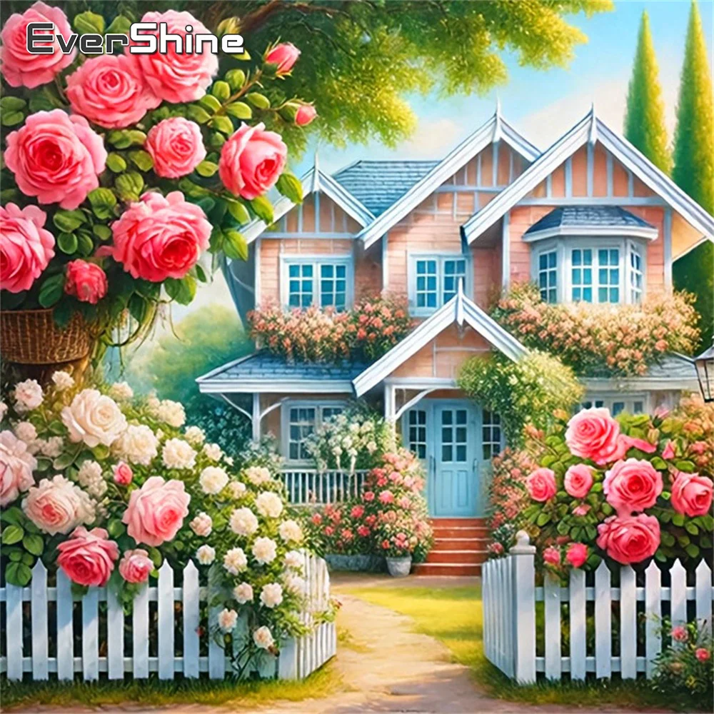 Evershine Diamond Mosaic Rose 5D Rhinestones Picture Embroid