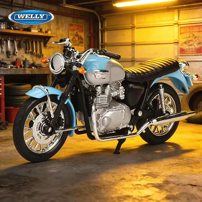 

Модель мотоцикла WELLY 1:18 Triumph Bonneville 2002, литая под давлением, из металлического сплава, имитация уличного мотоцикла, игрушка для детей, подарок