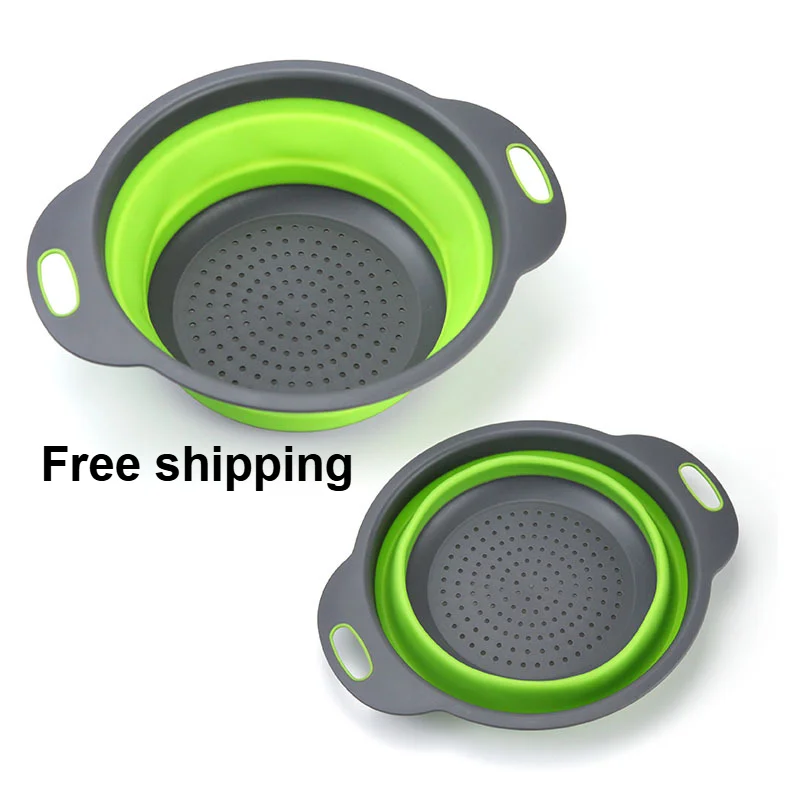 

Collapsible Water Filtering Basket, Retractable Collapsible Fruit Basket, Collapsible Vegetable Draining Basket