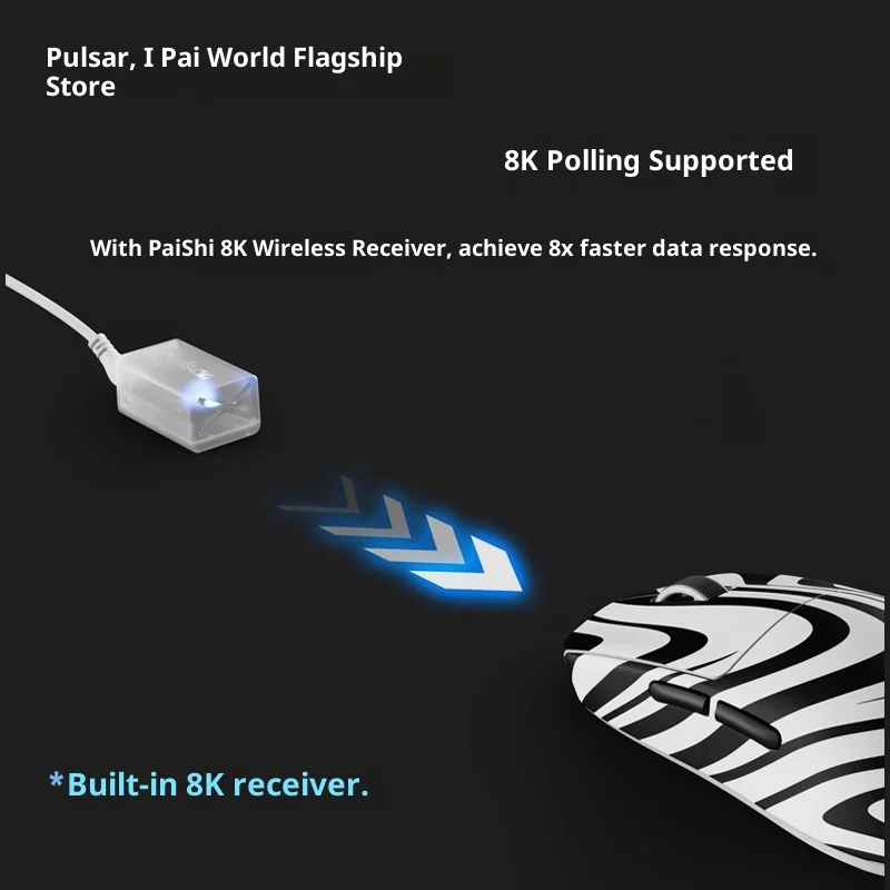 パルサー プロックス シリーズ ワイヤレス ゲーミング マウス NO X2CL-Boardzy 36g 軽量 8K XS-1 センサー 8K 750IPS 調整可能 LOD パルサー ボードジー