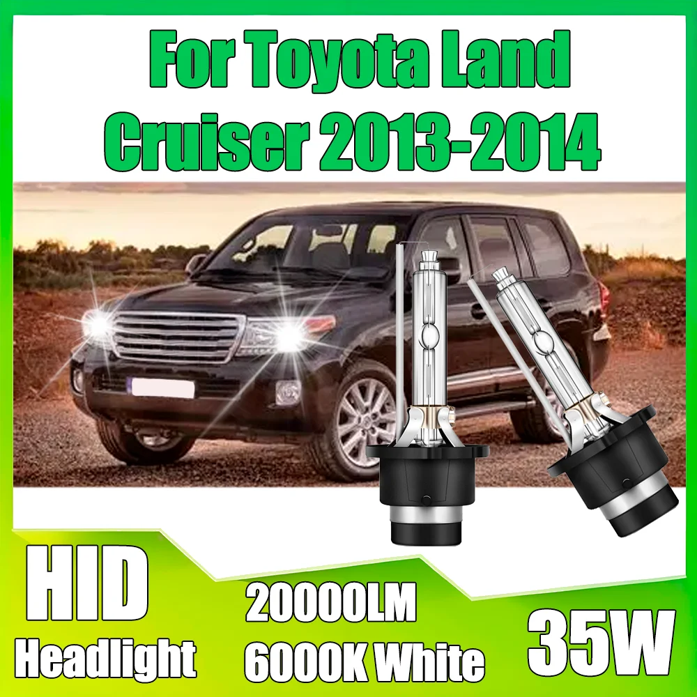 

2PCS 35W HID Xenon Headlight D4S Auto Headlamp 6000K White Plug And Play 20000LM Front Lights For Toyota Land Cruiser 2013-2014