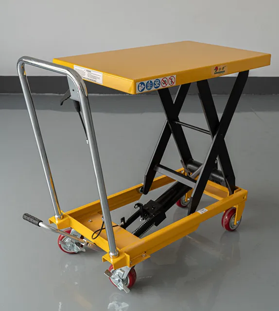 150KG/500KG/1000KG hydraulic lift table tables hand crank hydraulic lifting table trolley