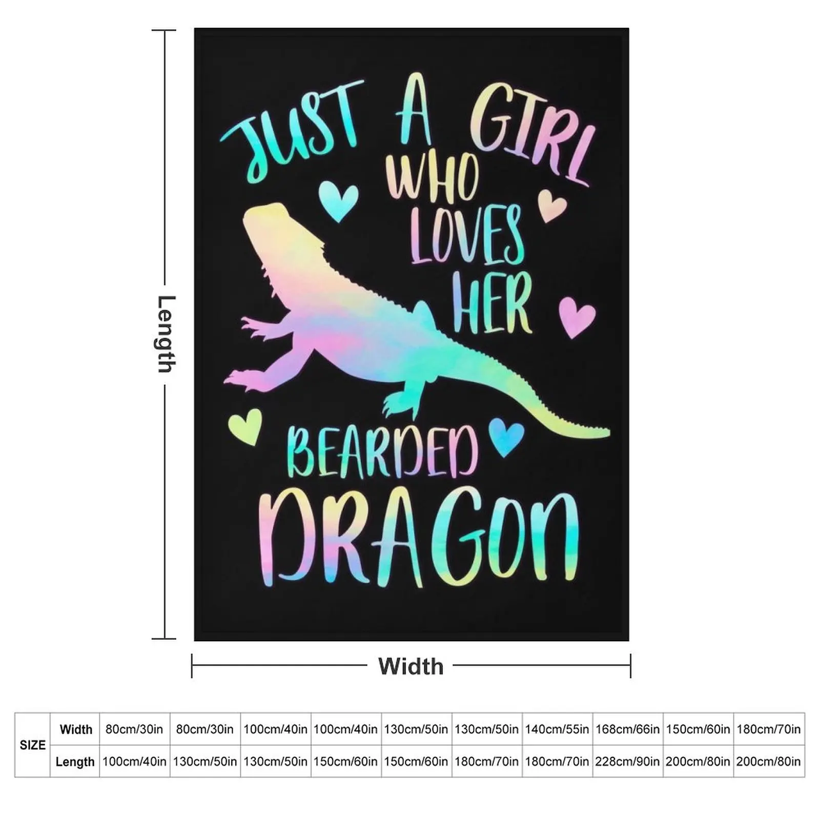 Just a Girl who loves her Bearded Dragon Throw Blanket Decorative Beds funny gift Thermal Stuffeds Blankets