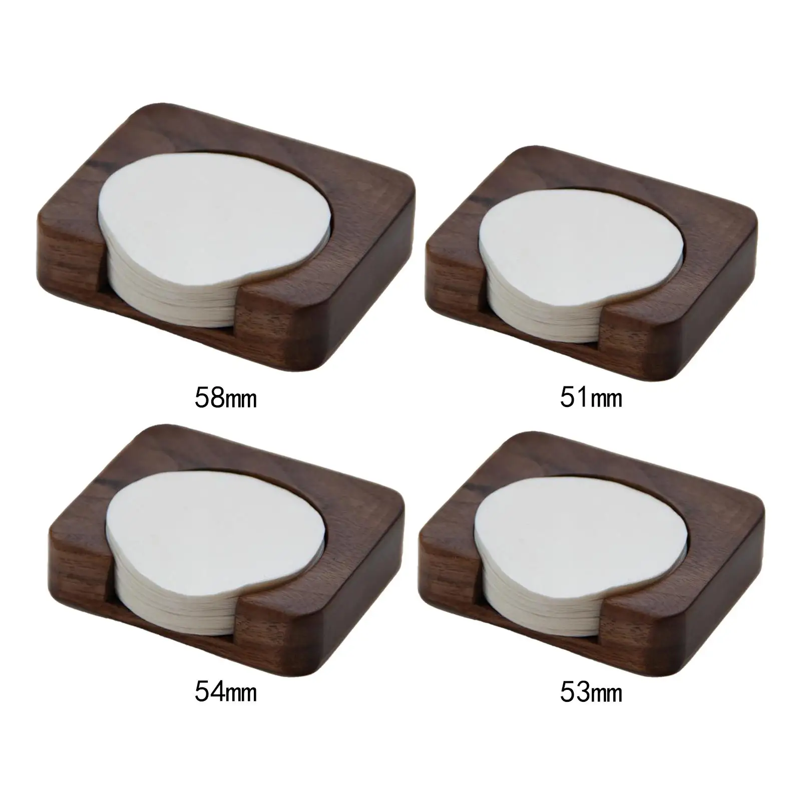 Soporte de papel para filtro de café, contenedor de madera para filtro de café para oficina