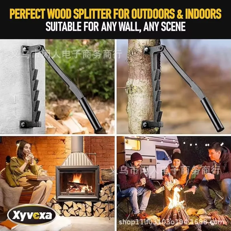 Wood Splitter Wall-mounted Wood Splitter Artifact Household Outdoor Courtyard Camping Firewood Wood Splitter