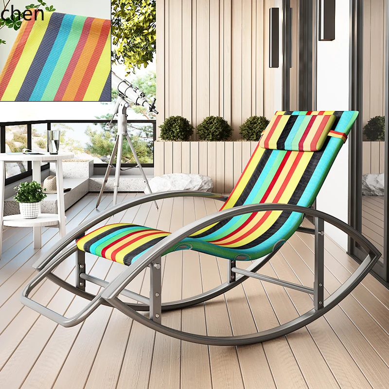 YFY Single Rocking Chair Lunch Break Bedroom Lazy Recliner Balcony Home Leisure Chair