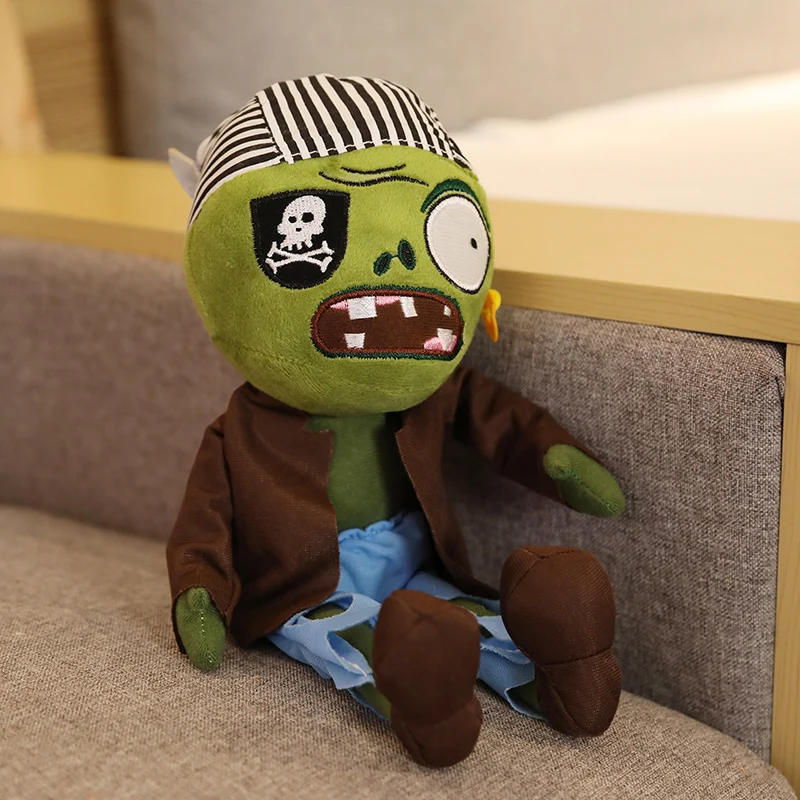 30cm Plants VS Zombies Stuffed Plush Doll Toys Microphone Zombie  Newspaper Zombie Cartoon Game Cosplay Anime Figure Kids Gifts