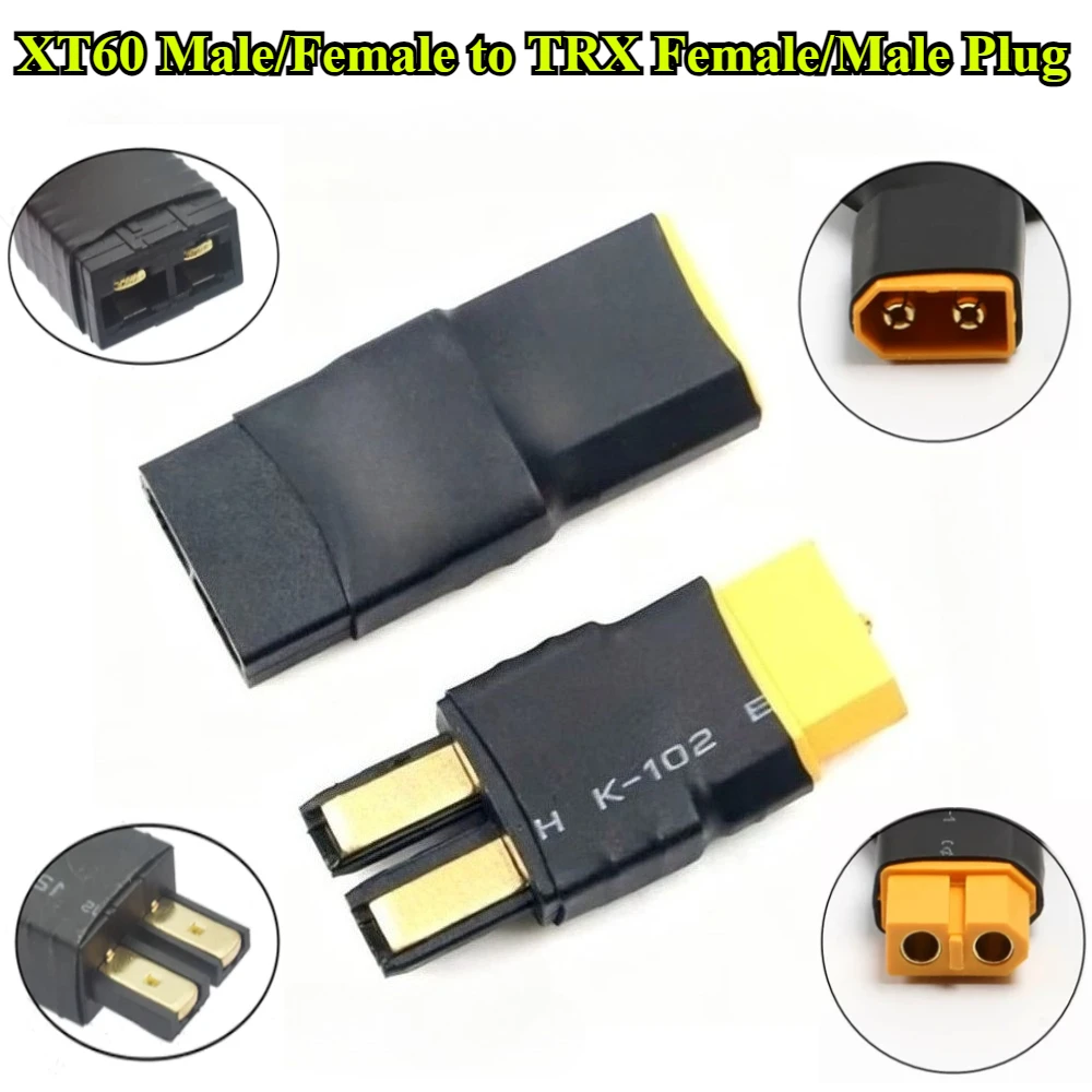 2/3/5Pcs XT60 Adapter Male /Female Connector to TRX Male/ Female Plug for RC Helicopter Quadcopter LiPo Battery Plug Connectors