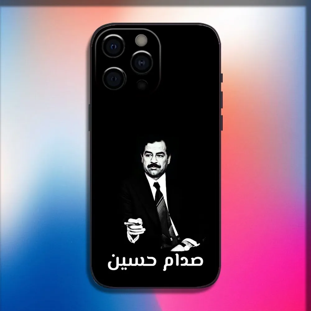 S-Saddam Hussein Iraq Arabic Phone Case For iPhone 16,15,14,13,12,11,Pro,X,XS,Max,XR,Plus,Mini Soft Black Cover